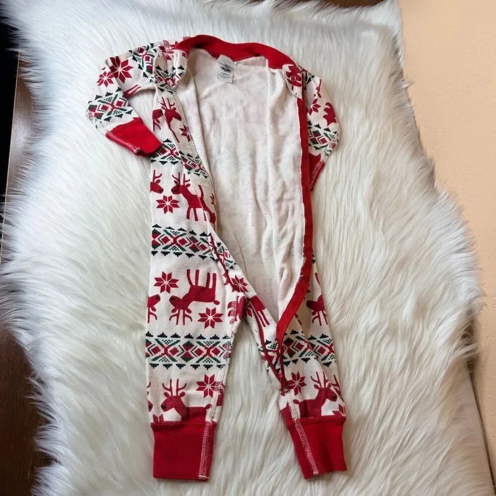 Hanna Andersson Holiday Dear Deer HannaJams™ Sleeper Size 75/12-18 Months